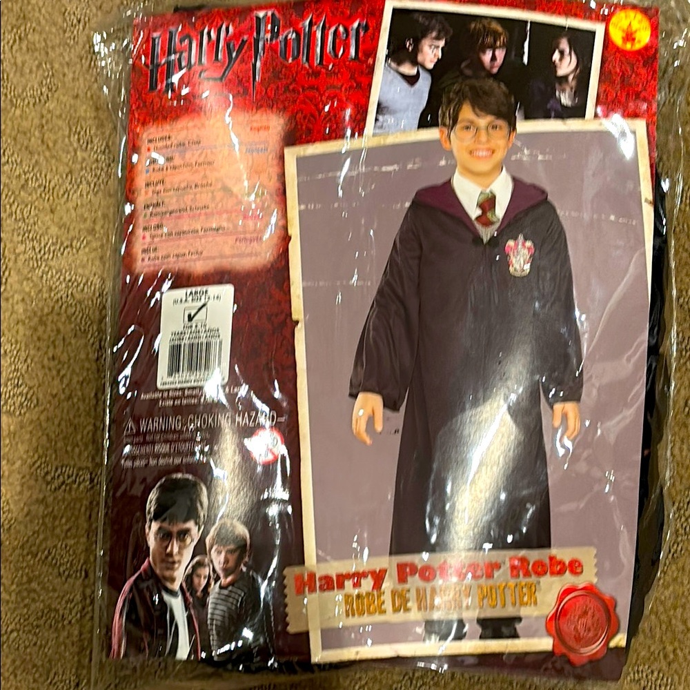 Harry Potter Kids Costume - Black and Purple with Robe and Tie